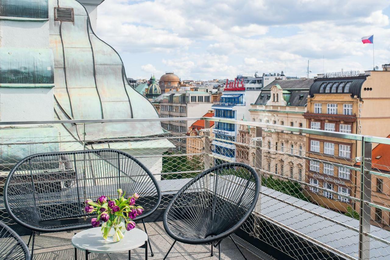 Wenceslas Square Terraces Prague Luaran gambar